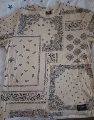 Camiseta Lefties Beige Estampado Bandana Talla S