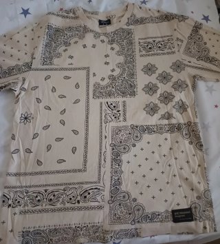 Camiseta Lefties Beige Estampado Bandana Talla S