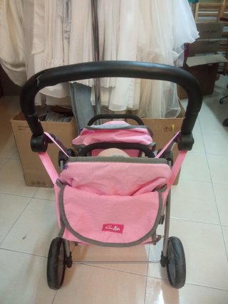 Carrito Gemelar Miyo con 2 Bebés