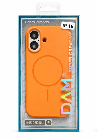 Funda iPhone 16 MagSafe TPU Antigolpes Naranja