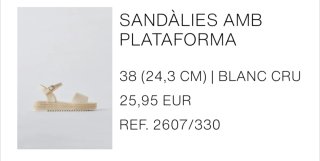 Sandalias plataforma beige (6 horas de uso)
