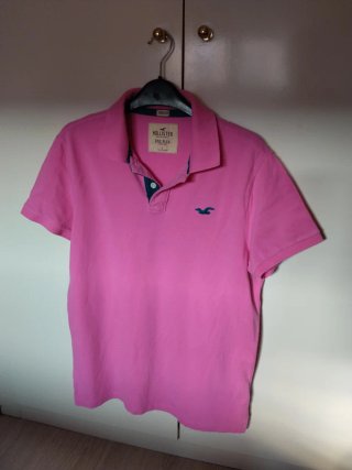 Polo Hollister Rosa Talla XL