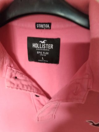 Polo Hollister Rosa Talla XL