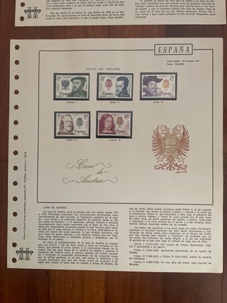 Hojas Sellos España: Pintores y Reyes