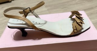 Sandalias Marisa Rey T.38 Tacón 5cm Beige