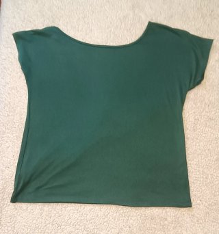 Camiseta elástica Top elástico verde talla 48