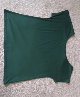 Camiseta elástica Top elástico verde talla 48