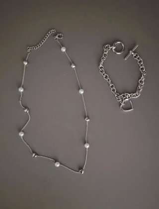 Set Collana e Bracciale a cuore