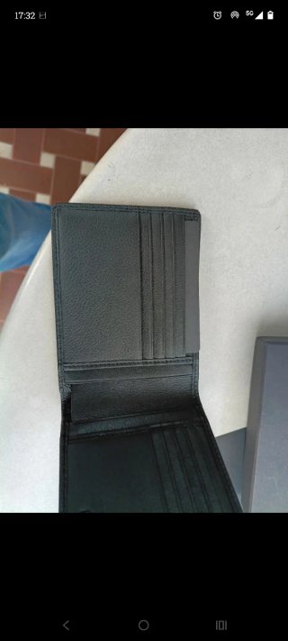 Portafoglio Boss Pelle Nera Nuovo Con Scatola