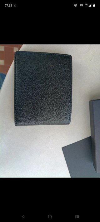 Portafoglio Boss Pelle Nera Nuovo Con Scatola