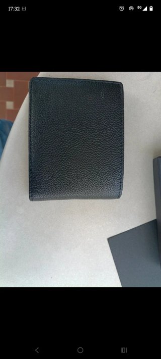 Portafoglio Boss Pelle Nera Nuovo Con Scatola