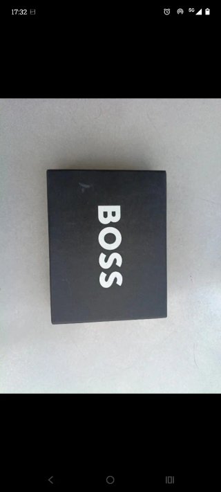 Portafoglio Boss Pelle Nera Nuovo Con Scatola