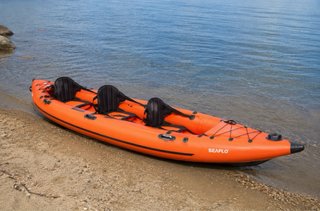 Kayak Hinchable Decathlon 3 Plazas + Remos