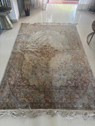 Alfombra Persa Antigua Grande Tejida a Mano