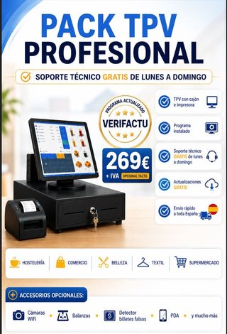 Pack TPV Profesional Verifactu con Soporte gratis