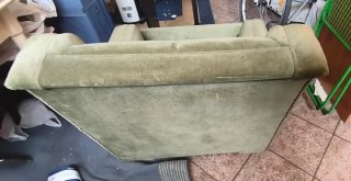 Pareja de sillones de terciopelo verde