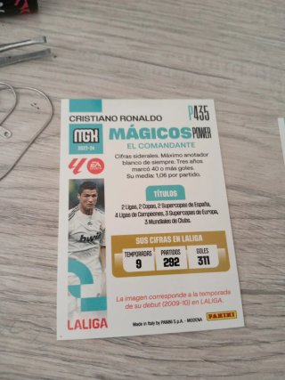 Cromos Mágicos Adrenalyn Messi y Ronaldo