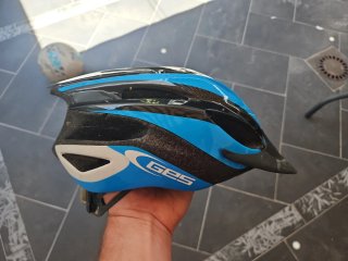 Casco Bici Niño Talla M Azul y Negro