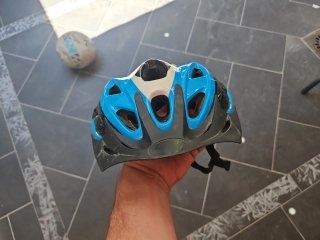 Casco Bici Niño Talla M Azul y Negro
