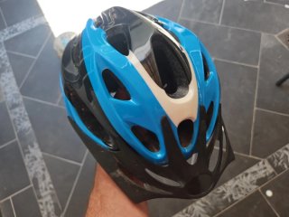 Casco Bici Niño Talla M Azul y Negro