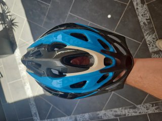 Casco Bici Niño Talla M Azul y Negro