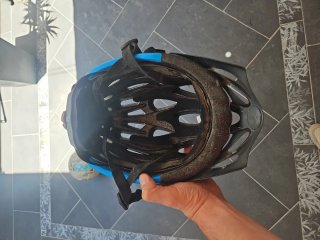 Casco Bici Niño Talla M Azul y Negro