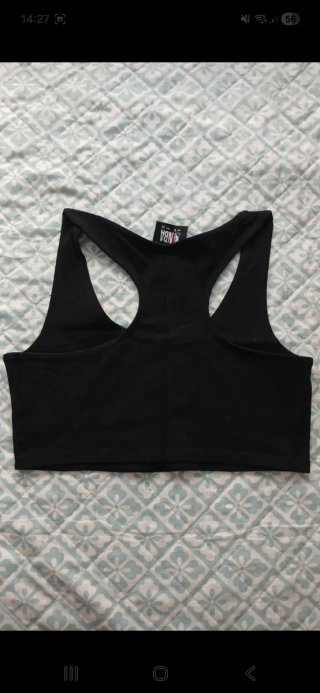 Crop top NBA Lakers Negro Rosa
