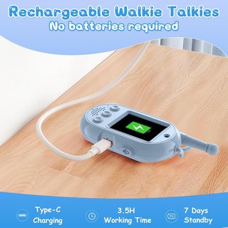 Walkie‐talkies infantiles con vídeo y voz divertid