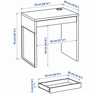 Escritorio pequeño Ikea blanco