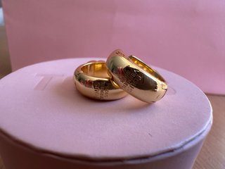 Pendientes Aro Tous Malaquita Baño Oro
