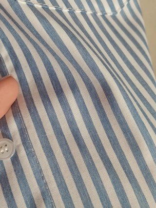 Vestido Camisa Rayas Oversize Azul Blanco