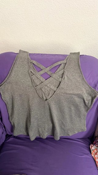 Camiseta tirantes gris talla XL