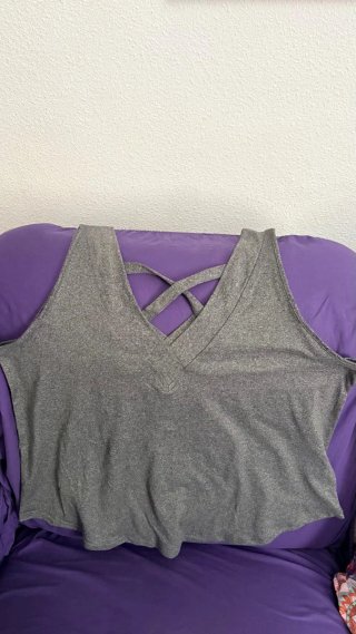 Camiseta tirantes gris talla XL