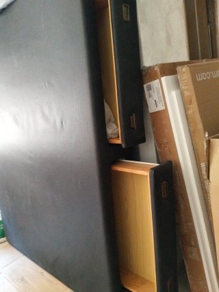 NO ENVIO Canapé madera 135x180 con 4 cajones