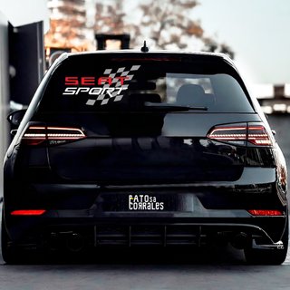 Pegatina/Vinilo para coche luna Seat Leon