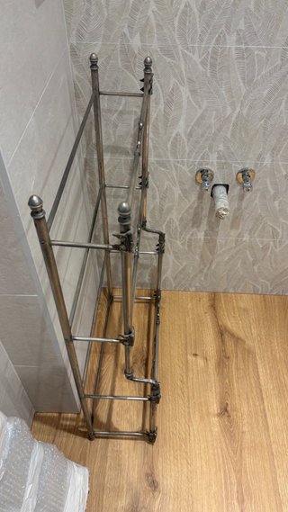 Estantería baño cristal y metal