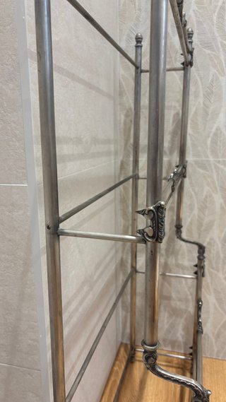 Estantería baño cristal y metal