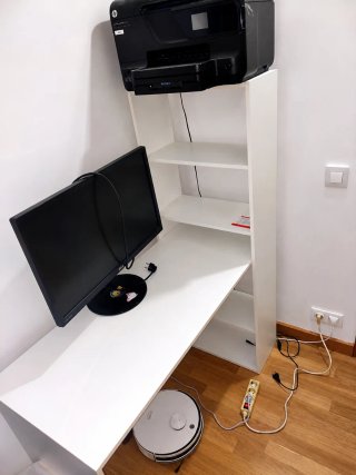 Escritorio con estantería 120x55
