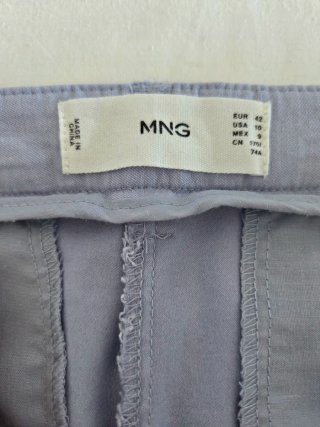 Pantalón de vestir azul tobillero | Mango