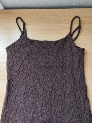 Vestido largo Stradivarius marrón