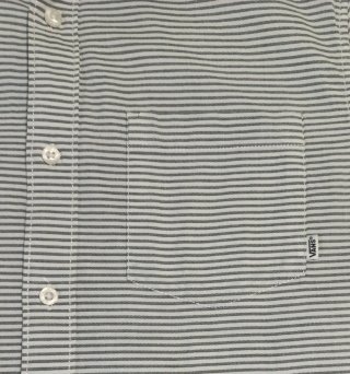 Camisa Vans Talla M Rayas Azul Marino y Blanco