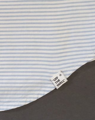Camisa Vans Talla M Rayas Azul Claro y Blanco