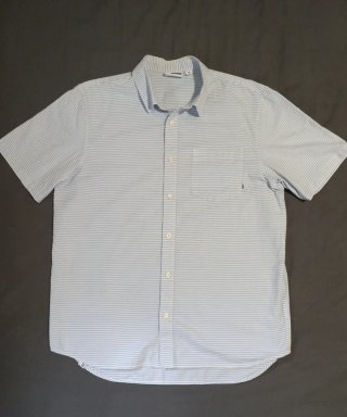 Camisa Vans Talla M Rayas Azul Claro y Blanco