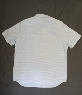 Camisa Vans Talla M Rayas Azul Claro y Blanco