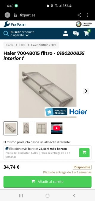 Filtro para secadora