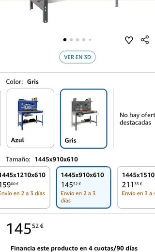Banco de Trabajo Taller Simon Rack Gris
