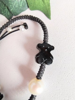 Pulsera Tous Tíbet Onix y Perla