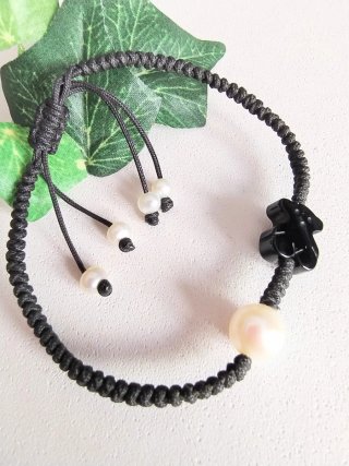 Pulsera Tous Tíbet Onix y Perla
