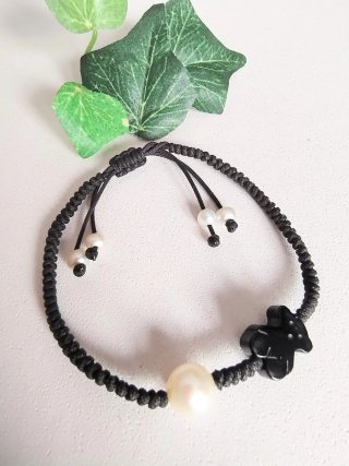 Pulsera Tous Tíbet Onix y Perla