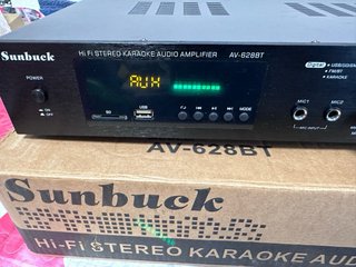 Amplificador Sunbuck AV-628BT Karaoke + Cables Ban